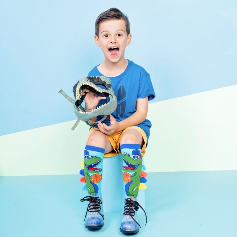 Fashion, accesorii si bijuterii - Copii - Lenjerie si pijamale copii - Sosete si dresuri copii - Sosete lungi colorate Madmia pentru baieti Dinosaur 3-5 ani - Infinity.ro