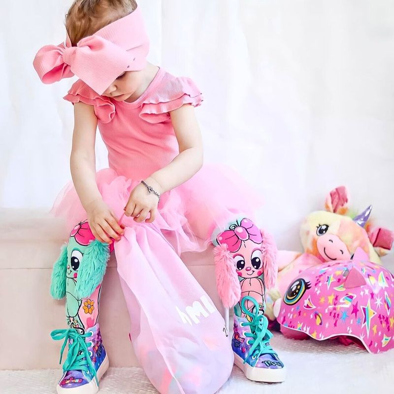 Fashion, accesorii si bijuterii - Copii - Lenjerie si pijamale copii - Sosete si dresuri copii - Sosete lungi colorate Madmia pentru fete Bunny toddler 3-5 ani - Infinity.ro