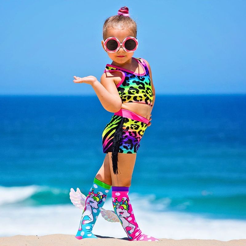 Fashion, accesorii si bijuterii - Copii - Lenjerie si pijamale copii - Sosete si dresuri copii - Sosete lungi colorate Madmia pentru fete Flying Unicorn 6-99 ani - Infinity.ro