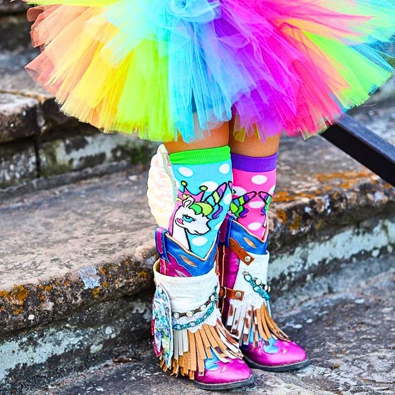 Fashion, accesorii si bijuterii - Copii - Lenjerie si pijamale copii - Sosete si dresuri copii - Sosete lungi colorate Madmia pentru fete Flying Unicorn 6-99 ani - Infinity.ro