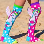 Fashion, accesorii si bijuterii - Copii - Lenjerie si pijamale copii - Sosete si dresuri copii - Sosete lungi colorate Madmia pentru fete Flying Unicorn 6-99 ani - Infinity.ro