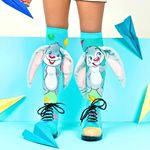 Fashion, accesorii si bijuterii - Copii - Lenjerie si pijamale copii - Sosete si dresuri copii - Sosete lungi colorate Madmia pentru baieti Hop Hop Bunny 3-5 ani - Infinity.ro