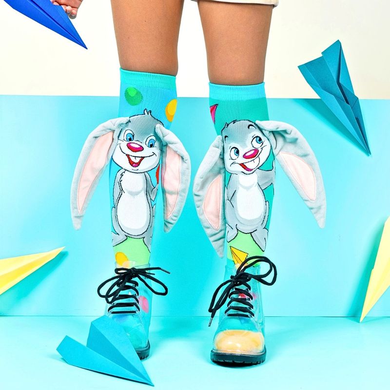 Fashion, accesorii si bijuterii - Copii - Lenjerie si pijamale copii - Sosete si dresuri copii - Sosete lungi colorate Madmia pentru baieti Hop Hop Bunny 3-5 ani - Infinity.ro