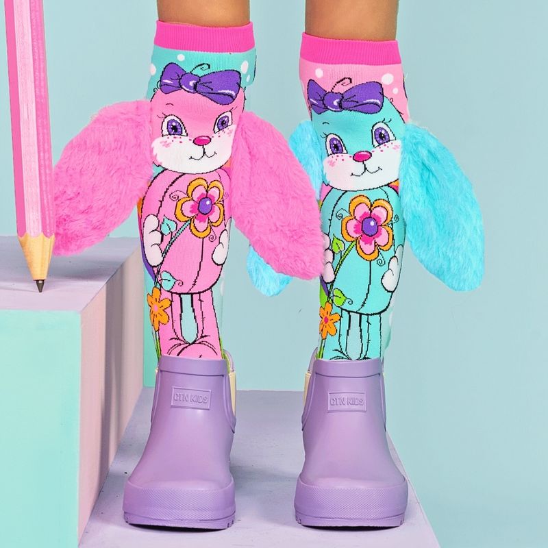 Fashion, accesorii si bijuterii - Copii - Lenjerie si pijamale copii - Sosete si dresuri copii - Sosete lungi colorate Madmia pentru fete Hunny Bunny 3-5 ani - Infinity.ro