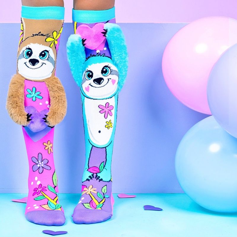 Fashion, accesorii si bijuterii - Copii - Lenjerie si pijamale copii - Sosete si dresuri copii - Sosete lungi colorate Madmia pentru fete Sloth 6-99 ani - Infinity.ro