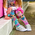 Fashion, accesorii si bijuterii - Copii - Lenjerie si pijamale copii - Sosete si dresuri copii - Sosete lungi colorate Madmia pentru fete LOL BonBon Dawn 3-5 ani - Infinity.ro