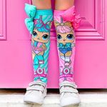 Fashion, accesorii si bijuterii - Copii - Lenjerie si pijamale copii - Sosete si dresuri copii - Sosete lungi colorate Madmia pentru fete LOL BonBon Dawn 6-99 ani - Infinity.ro