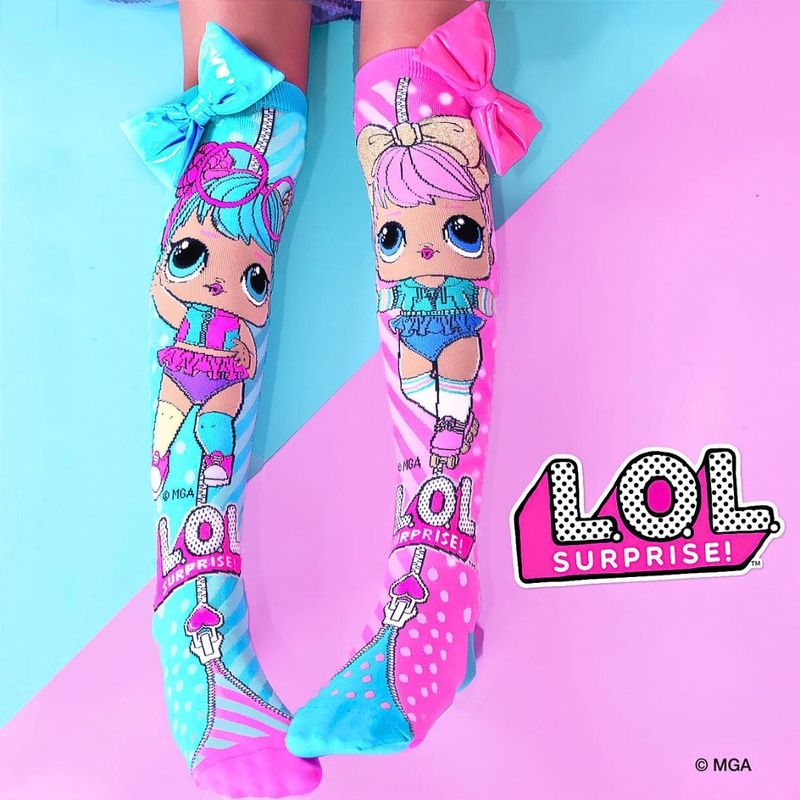 Fashion, accesorii si bijuterii - Copii - Lenjerie si pijamale copii - Sosete si dresuri copii - Sosete lungi colorate Madmia pentru fete LOL BonBon Dawn 6-99 ani - Infinity.ro