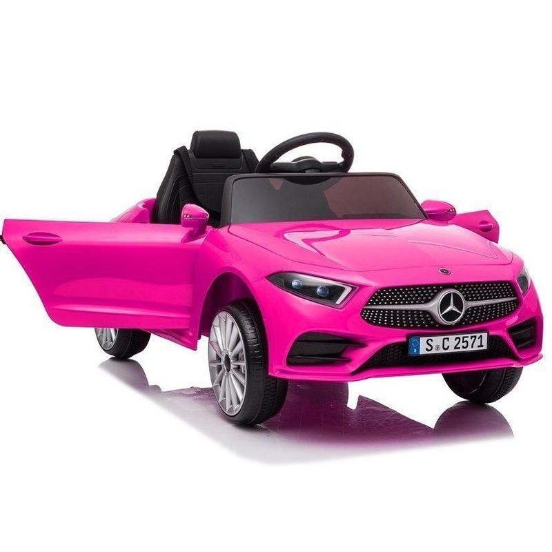 Jucarii, Copii si Bebe - Jucarii si jocuri - Jucarii de exterior - Masinute si vehicule pentru copii - Masina electrica pentru copii, Mercedes C Class, CLS 350, 2 motoare, LeanToys, 5178, roz - Infinity.ro