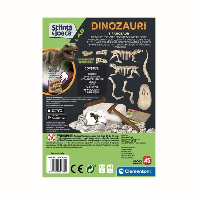 Jucarii, Copii si Bebe - Jucarii si jocuri - Jucarii & jocuri educative - Jocuri si jucarii educative - STIINTA SI JOACA DESCOPERA DINOZAURUL T-REX FLUO - Infinity.ro