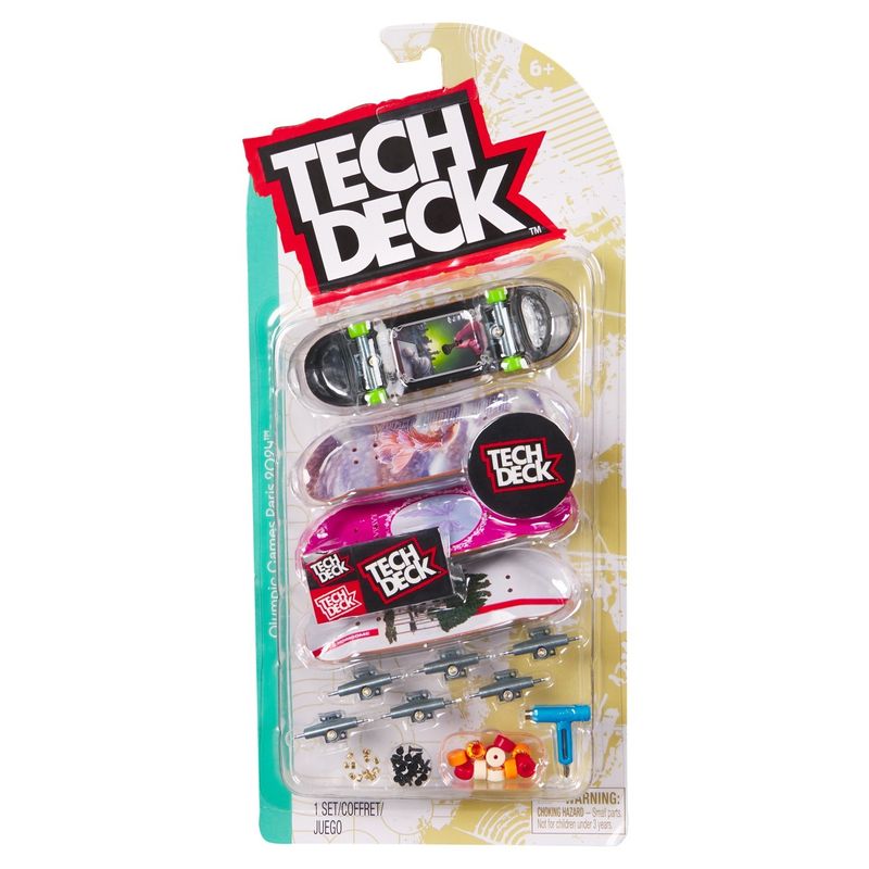 Jucarii, Copii si Bebe - Jucarii si jocuri - Vehicule si jucarii cu telecomanda - Masinute - TECH DECK PACHET 4 PIESE FINGERBOARD SHAME 9.6CM - Infinity.ro