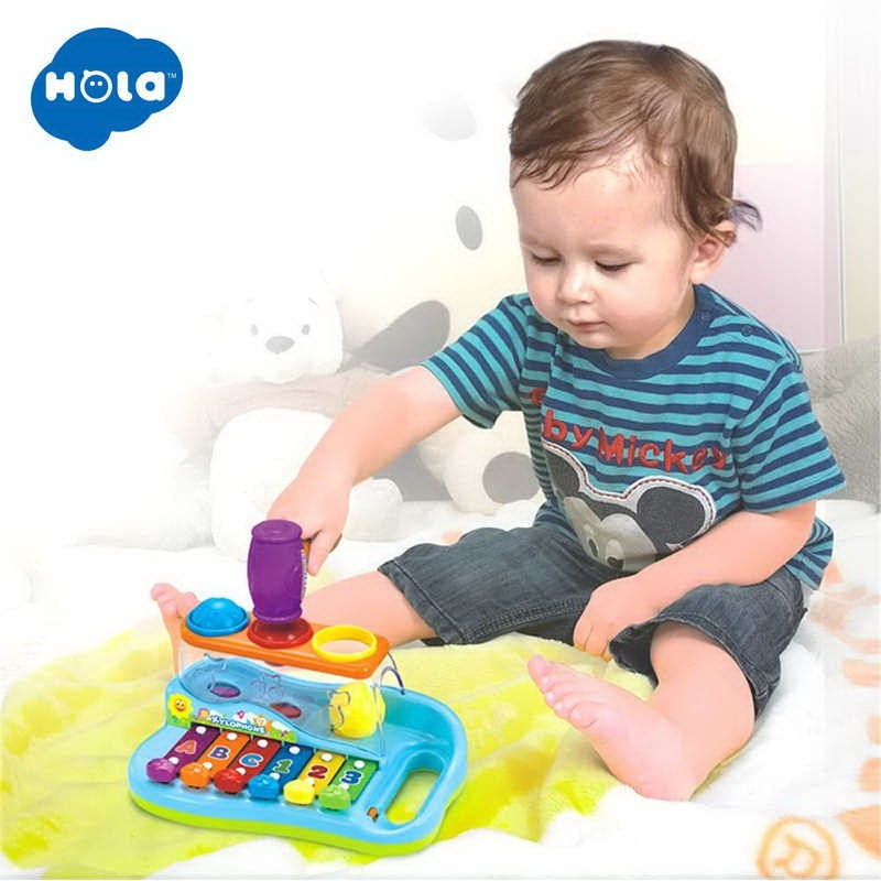 Jucarii, Copii si Bebe - Jucarii si jocuri - Jucarii bebelusi - Jucarii interactive bebelusi - Xilofon cu mingiute si ciocanel - Infinity.ro