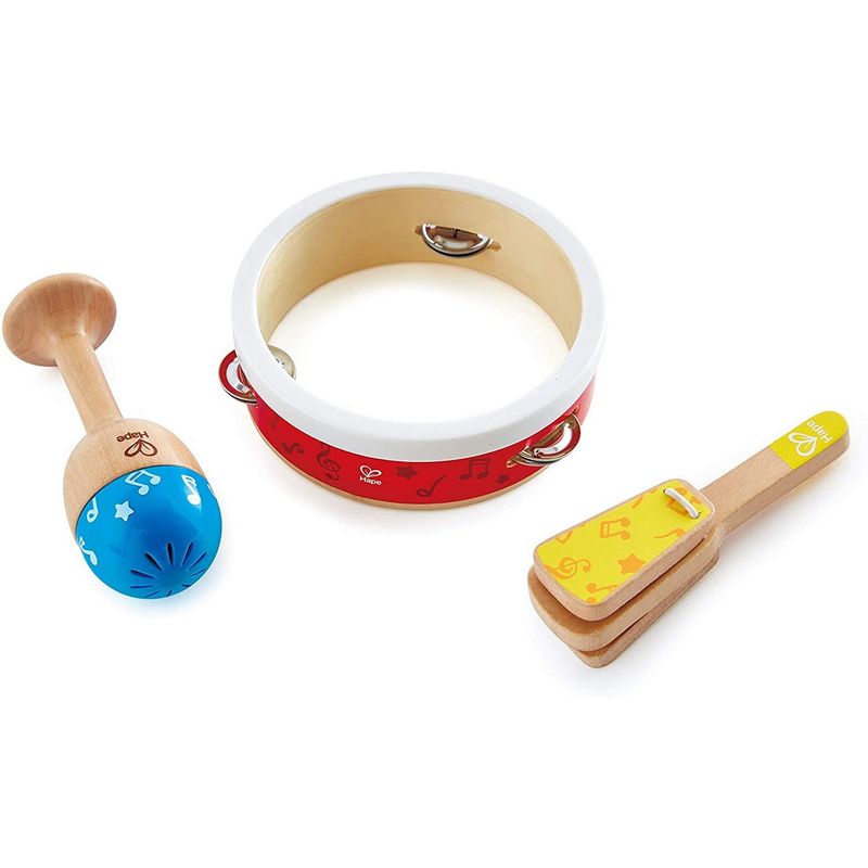 Jucarii, Copii si Bebe - Jucarii si jocuri - Jucarii de rol - Instrumente muzicale de jucarie - Hape set de percutie junior - Infinity.ro