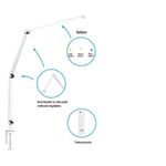 Casa si Gradina - Corpuri si surse de iluminat - Veioze si lampi - Lampadare - Lampa de masa ETA 2893 90010, 10 W, LED, brat flexibil, reglare intensitate lumina, telecomanda, alb - Infinity.ro