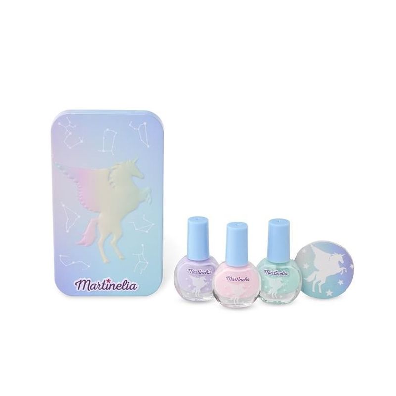 Jucarii, Copii si Bebe - Jucarii si jocuri - Jucarii de rol - Frumusete, bijuterii si accesorii fetite - Martinelia galaxy dreams set 3 lacuri de unghii si cutie de depozitare - Infinity.ro