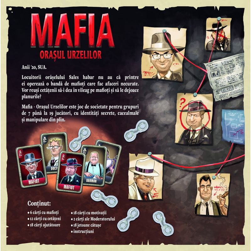 Jucarii, Copii si Bebe - Jucarii si jocuri - Jocuri si puzzle - Jocuri de societate - Jocul mafia orasul urzelilor in limba romana - Infinity.ro