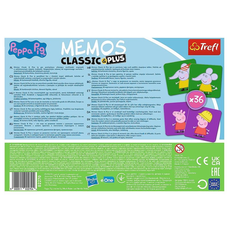 Jucarii, Copii si Bebe - Jucarii si jocuri - Jucarii & jocuri educative - Jocuri de memorie si inteligenta - Joc memos classic plus peppa pig - Infinity.ro