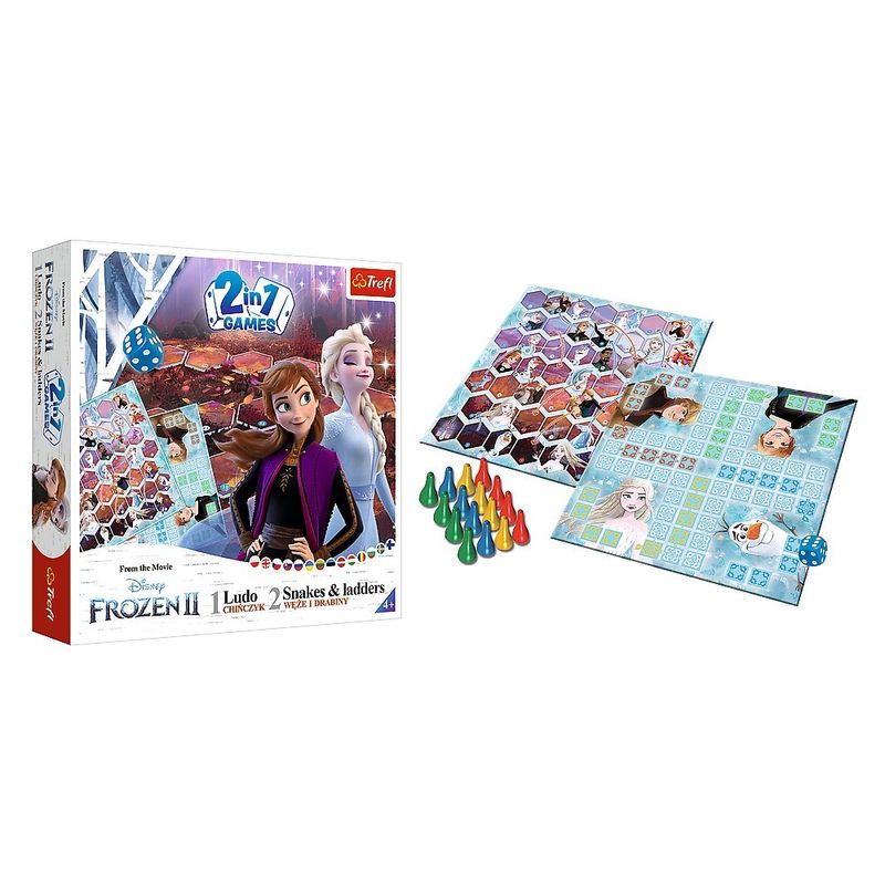 Jucarii, Copii si Bebe - Jucarii si jocuri - Jocuri si puzzle - Jocuri de societate - Joc frozen 2in1 ludo si serpisori scari - Infinity.ro