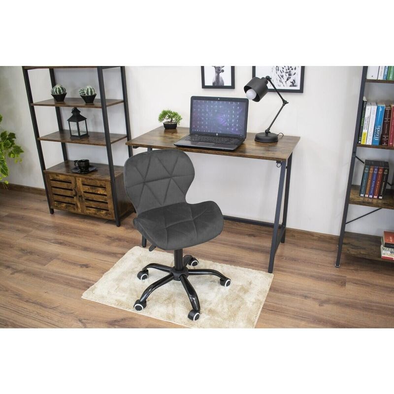 Casa si Gradina - Mobilier - Scaune si fotolii - Scaune - Scaun de birou, Artool, Noto, catifea, gri si negru, 53.5x57.5x74-86 cm - Infinity.ro