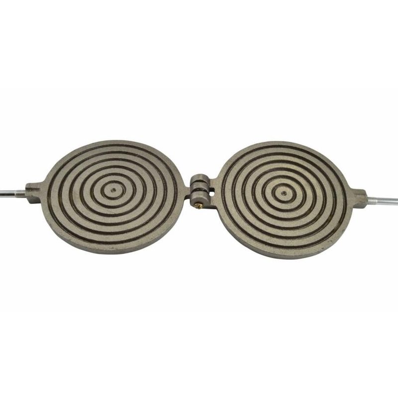 Casa si Gradina - Gradina si terasa - Gratare si accesorii - Accesorii gratare - Prajitor wafe/saratele, fonta, cu maner, 13 cm, Perfect Home - Infinity.ro