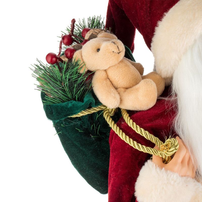 Casa si Gradina - Decoratiuni - Decoratiuni de sezon - Figurina decorativa de craciun, model mos craciun, culoare rosu-bej, inaltime 60cm, poliester - Infinity.ro