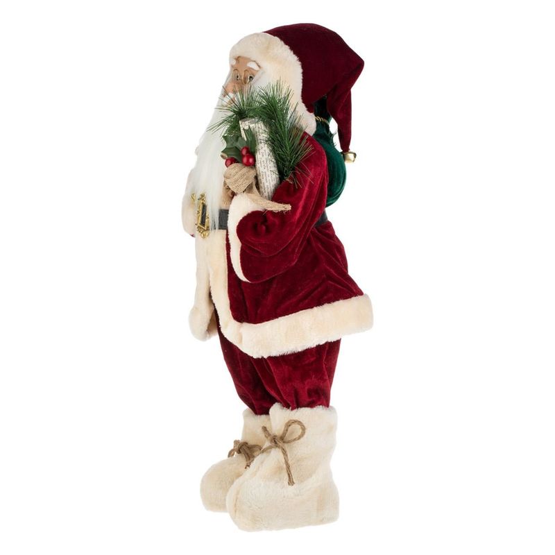 Casa si Gradina - Decoratiuni - Decoratiuni de sezon - Figurina decorativa de craciun, model mos craciun, culoare rosu-bej, inaltime 60cm, poliester - Infinity.ro