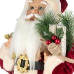 Casa si Gradina - Decoratiuni - Decoratiuni de sezon - Figurina decorativa de craciun, model mos craciun, culoare rosu-bej, inaltime 60cm, poliester - Infinity.ro