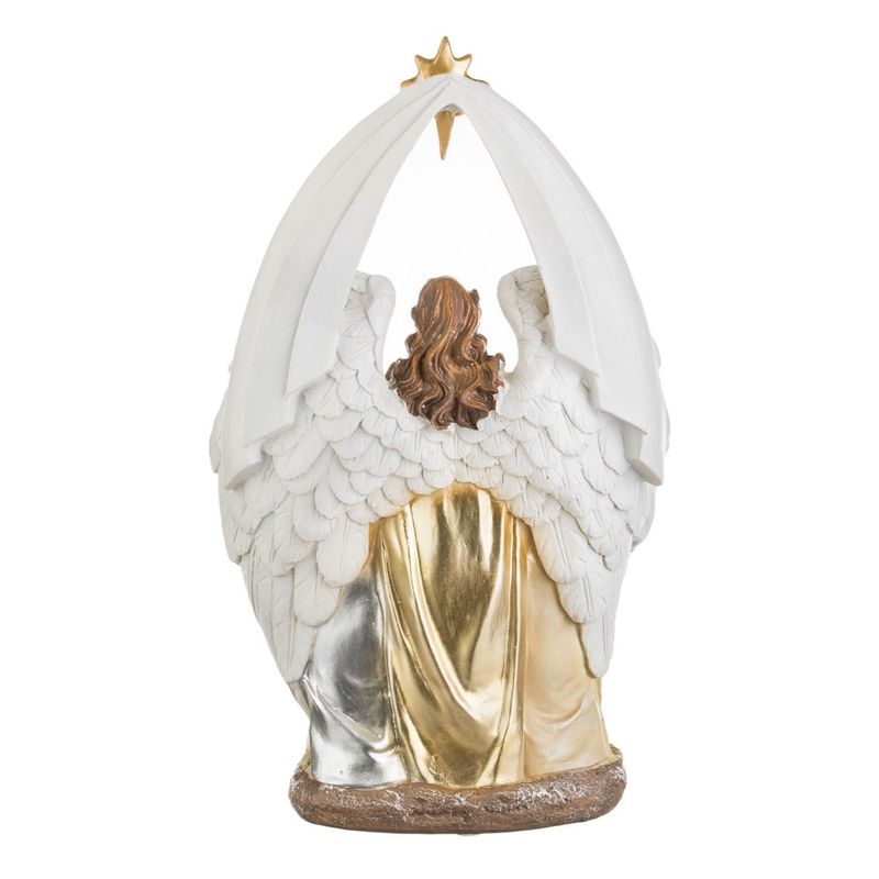 Casa si Gradina - Decoratiuni - Decoratiuni de sezon - Figurina craciun, iesle, aripi inger, polirasina, 17 x 10x 30cm - Infinity.ro