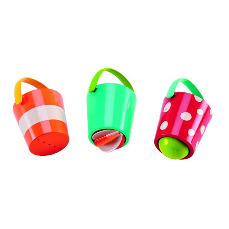 Jucarii, Copii si Bebe - Jucarii si jocuri - Jucarii de exterior - Jucarii pentru plaja si nisip - Hape set galetusele vesele - Infinity.ro