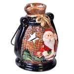 Casa si Gradina - Decoratiuni - Decoratiuni de sezon - Felinar ceramic craciun, mos craciun cu cadouri, 6 x 10cm, multicolor - Infinity.ro