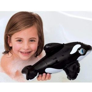 Jucarie gonflabila pentru piscina sau cada, Intex 58590, delfin neagru, 25 cm