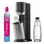 Casa si Gradina - Bucatarie si vesela - Ustensile bucatarie - Cani filtrante si accesorii - Aparat sifon Duo, cu 2 sticle incluse, Negru Metalic - SodaStream - Infinity.ro