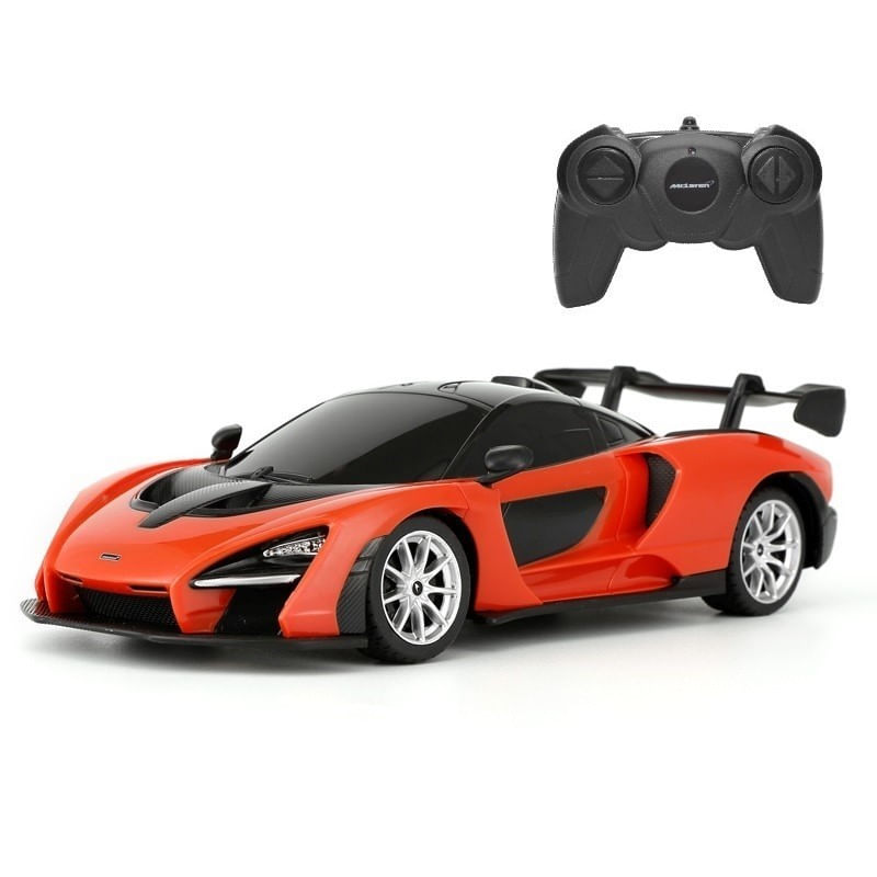 Jucarii, Copii si Bebe - Jucarii si jocuri - Vehicule si jucarii cu telecomanda - Masinute - MASINA CU TELECOMANDA MCLAREN SENNA PORTOCALIU CU SCARA 1 LA 24 - Infinity.ro