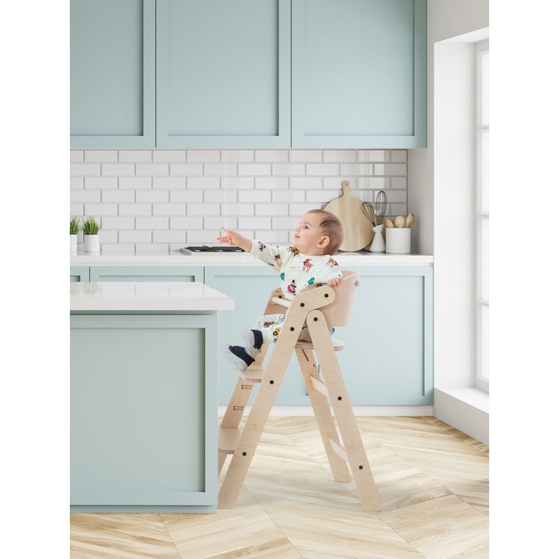 Jucarii, Copii si Bebe - Hrana si alaptare - Scaune de masa bebe - Scaun de masa pliabil din lemn MamaToyz, multifunctional si transformabil cu masuta, 6 luni - adolescent, Verde - Infinity.ro