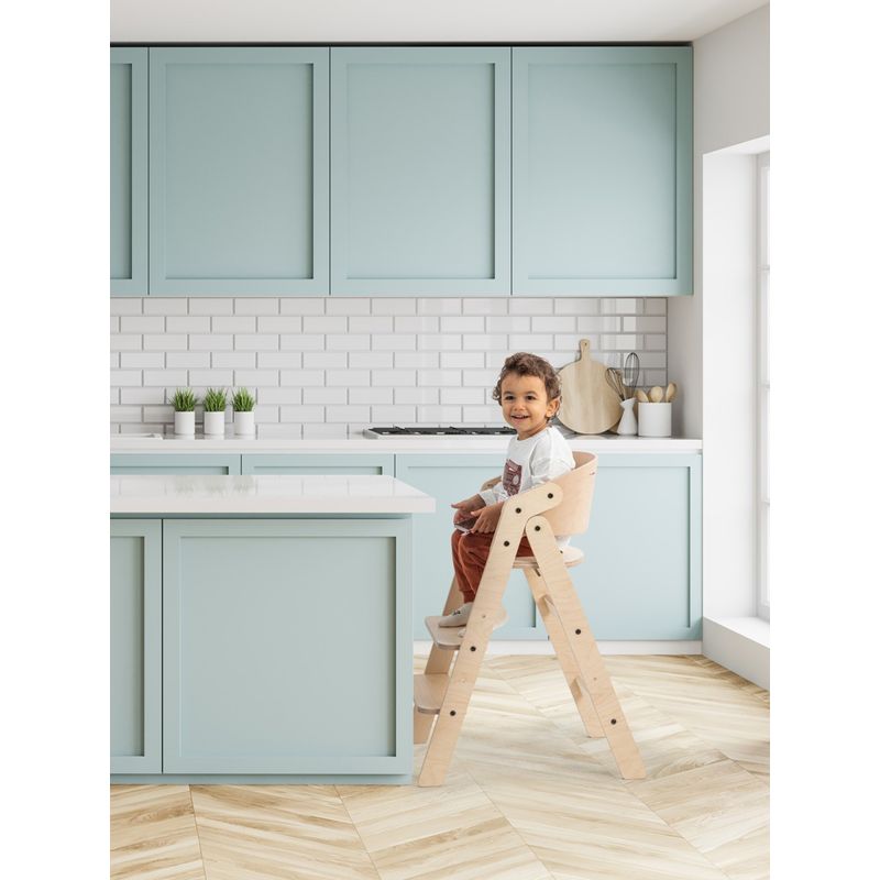 Jucarii, Copii si Bebe - Hrana si alaptare - Scaune de masa bebe - Scaun de masa pliabil din lemn MamaToyz, multifunctional si transformabil cu masuta, 6 luni - adolescent, Verde - Infinity.ro