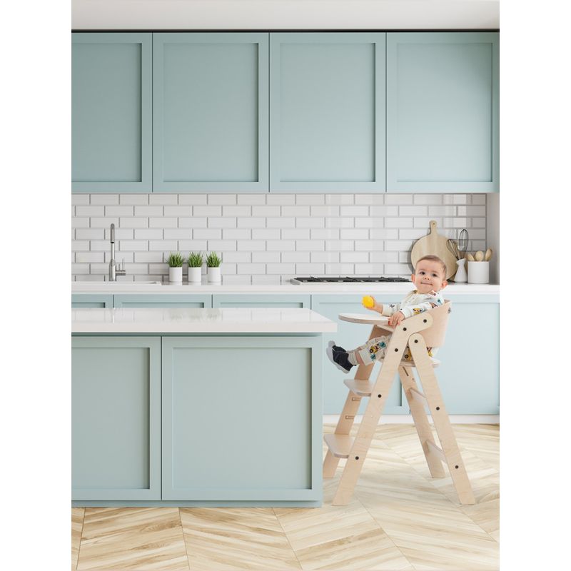 Jucarii, Copii si Bebe - Hrana si alaptare - Scaune de masa bebe - Scaun de masa pliabil din lemn MamaToyz, multifunctional si transformabil cu masuta, 6 luni - adolescent, Verde - Infinity.ro
