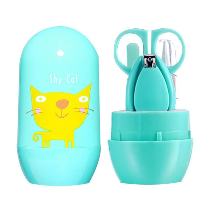 Jucarii, Copii si Bebe - Igiena si ingrijire - Accesorii ingrijire copii - Alte accesorii - Set 4 piese pentru ingrijirea unghiilor bebelusului Drool (Model: Urs Galben) - Infinity.ro