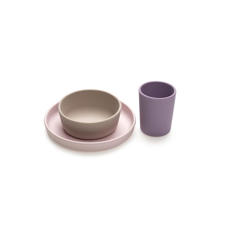 Jucarii, Copii si Bebe - Hrana si alaptare - Biberoane, suzete si accesorii hranire - Articole hranire bebelusi - SET 3 RECIPIENTE SILICON HRANA BEBE, MELII, PURPLE&PINK&GREY - Infinity.ro