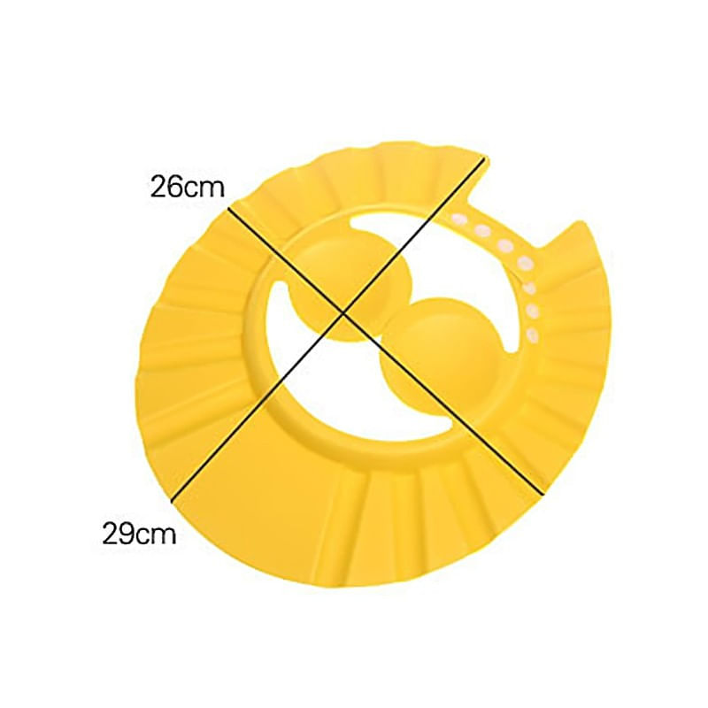 Jucarii, Copii si Bebe - Igiena si ingrijire - Baia bebelusului - Cadite bebe si accesorii baie - Aparatoare impotriva samponului cu urechi Drool (Culoare: Galben) - Infinity.ro