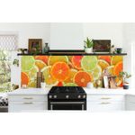 Casa si Gradina - Constructii - Materiale constructii - Placi decorative - Panou decorativ, PVC, model citrice, portocaliu, 96x48.5cm - Infinity.ro