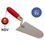 Casa si Gradina - Constructii - Vopsea si tencuieli - Unelte de vopsit si tencuit - Mistrie inox, Strend Pro Premium, semirotunda, 200 mm, maner lemn, rosu - Infinity.ro