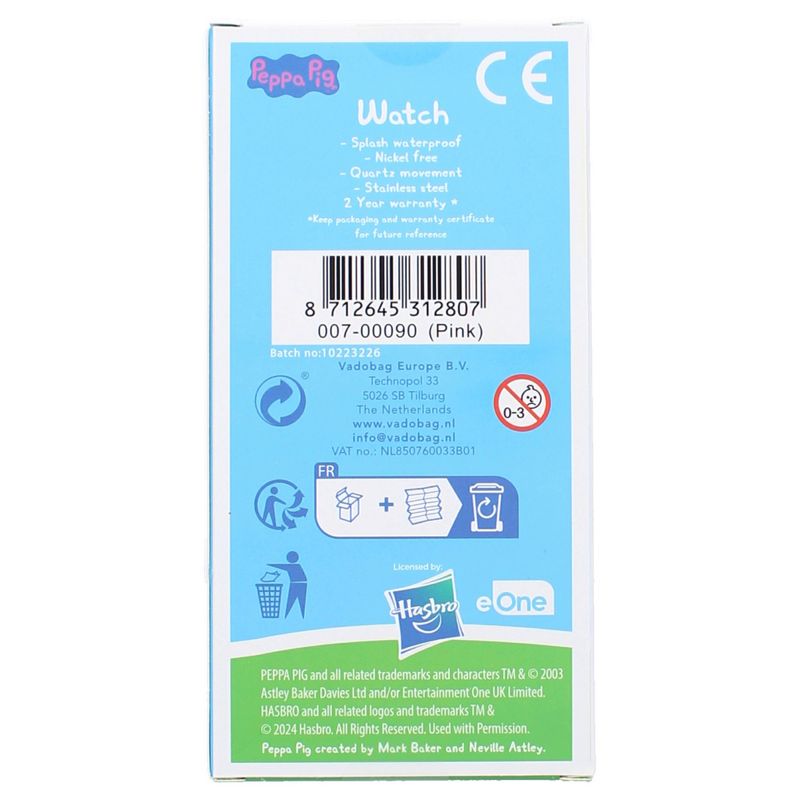 Fashion, accesorii si bijuterii - Copii - Accesorii copii - Bijuterii si ceasuri copii - Ceas de mana copii Peppa Pig Kids Time, de fete Roz - Infinity.ro