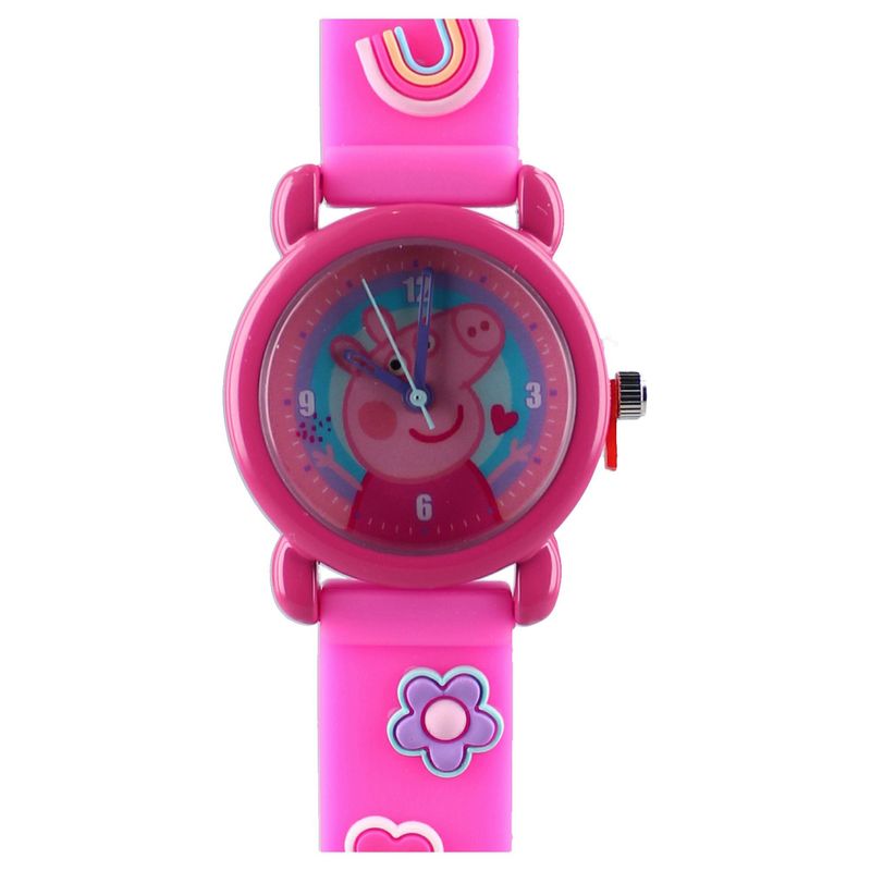 Fashion, accesorii si bijuterii - Copii - Accesorii copii - Bijuterii si ceasuri copii - Ceas de mana copii Peppa Pig Kids Time, de fete Roz - Infinity.ro