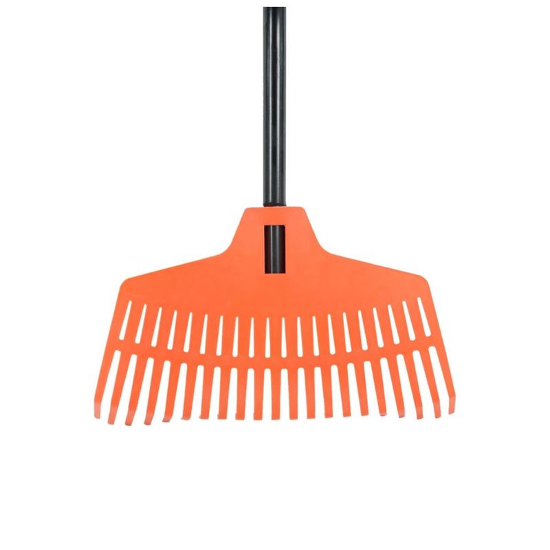 Casa si Gradina - Gradinarit si plante - Unelte gradinarit - Greble - Grebla pentru frunze, gradina, coada metal, portocaliu, 21 dinti, 40x166 cm, Richmann Exclusive - Infinity.ro