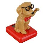 Jucarii, Copii si Bebe - Jucarii si jocuri - Figurine - Figurina caine dansator, solar, plastic, bej, 11 cm - Infinity.ro