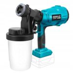 Casa si Gradina - Constructii - Vopsea si tencuieli - Pistoale si sisteme de vopsit si tencuit - Pistol de vopsit, 18 V, Li-ion (acumulator neinclus), 900 ml, 2.0-2.5 mm, SAS+ALL, Dedra - Infinity.ro