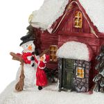 Jucarii, Copii si Bebe - Jucarii si jocuri - Figurine - Figurina craciun cu led, casuta si om de zapada, multicolor - Infinity.ro