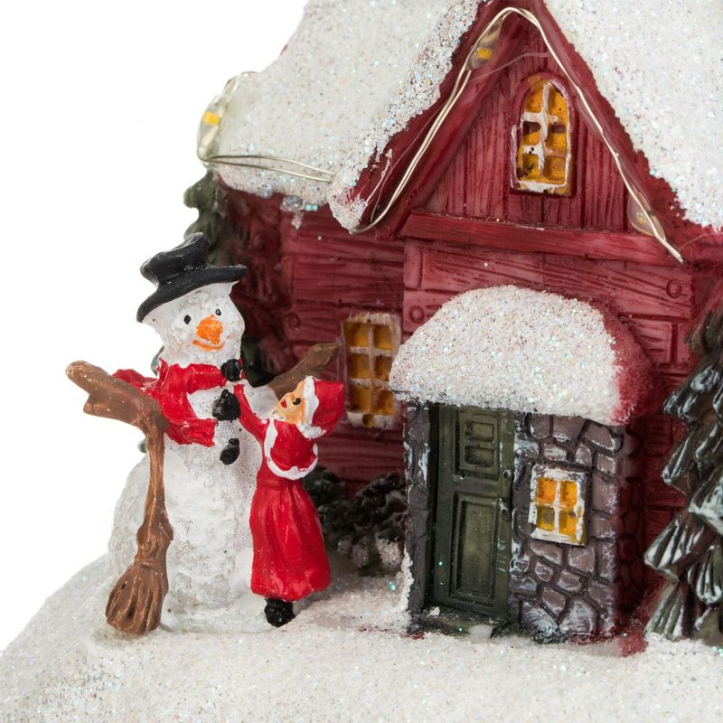 Jucarii, Copii si Bebe - Jucarii si jocuri - Figurine - Figurina craciun cu led, casuta si om de zapada, multicolor - Infinity.ro