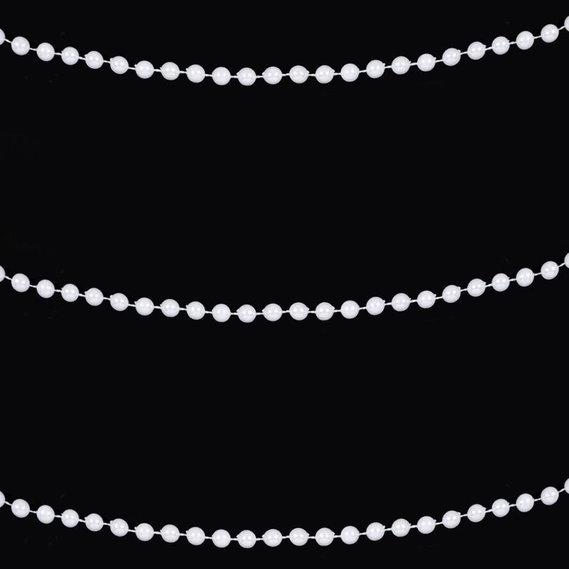 Casa si Gradina - Decoratiuni - Decoratiuni de sezon - Ghirlanda craciun, perle albe irizate, 8m, plastic - Infinity.ro