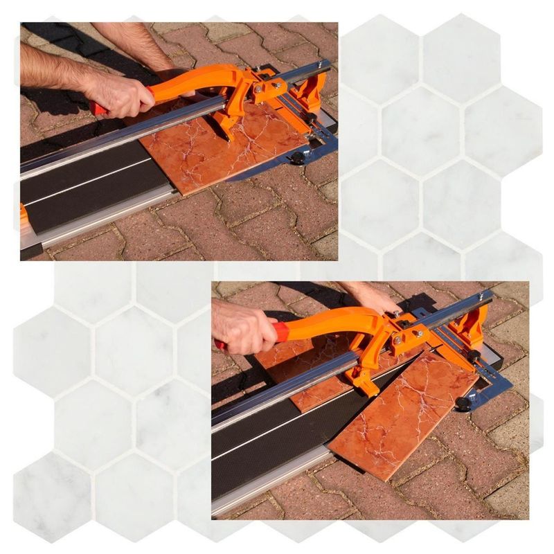 Casa si Gradina - Constructii - Scule electrice si accesorii - Masini si unelte de taiat gresia si faianta - Masina de taiat gresie si faianta, aparat profesional, dispozitiv cu rulmenti, 600 mm, cu genunchiere si gletiera cu zimti, Rich - Infinity.ro